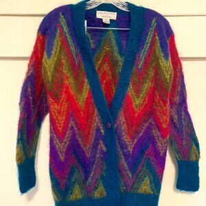 Vintage Collections by Michelle Stuart Handknit Mohair Blend Sweater Cardigan